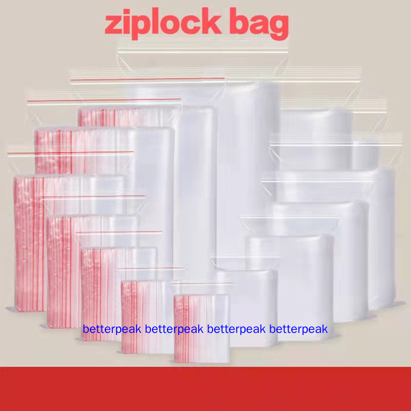 Giá sỉ Túi zip chỉ đỏ (zip PE, zip lock, zip viền đỏ)