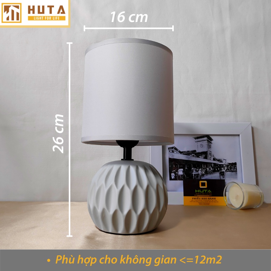Đèn Ngủ Để Bàn Gốm Sứ Huta Light For Life S3 Decor Phòng Ngủ, Trang Trí, Đọc Sách, Điều Chỉnh Độ Sáng, Ánh Sáng Vàng