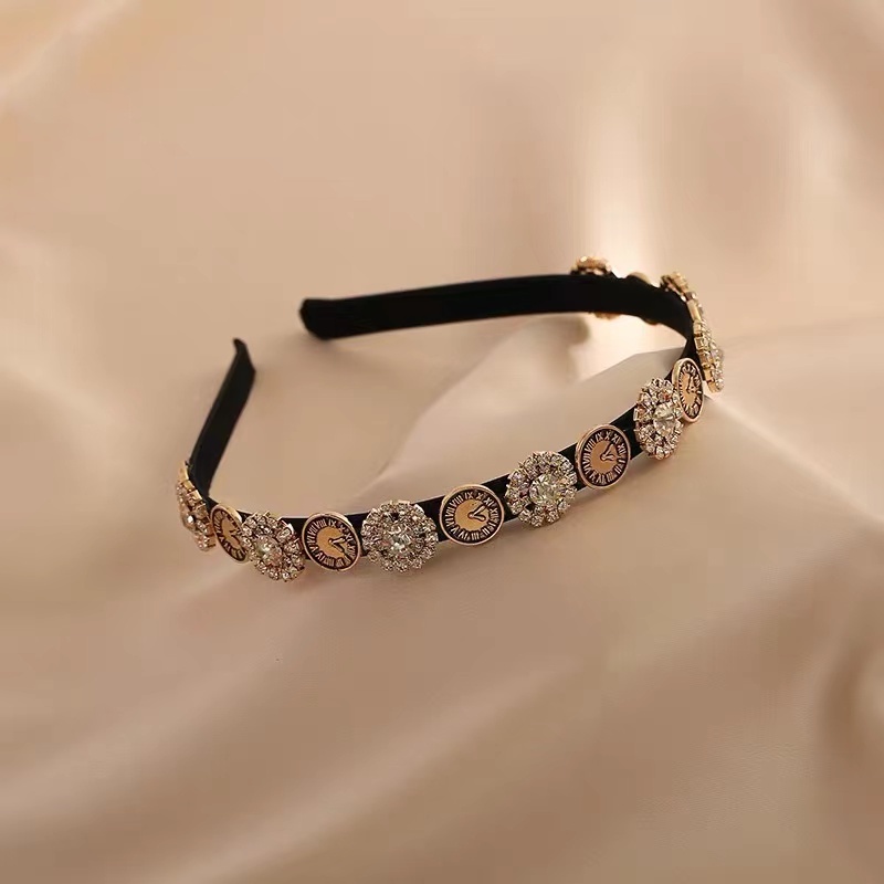 Băng Đô Cài Tóc Đính Đá Phong Cách Cổ Điển Thời Trang Hàn Quốc Cho Nữ