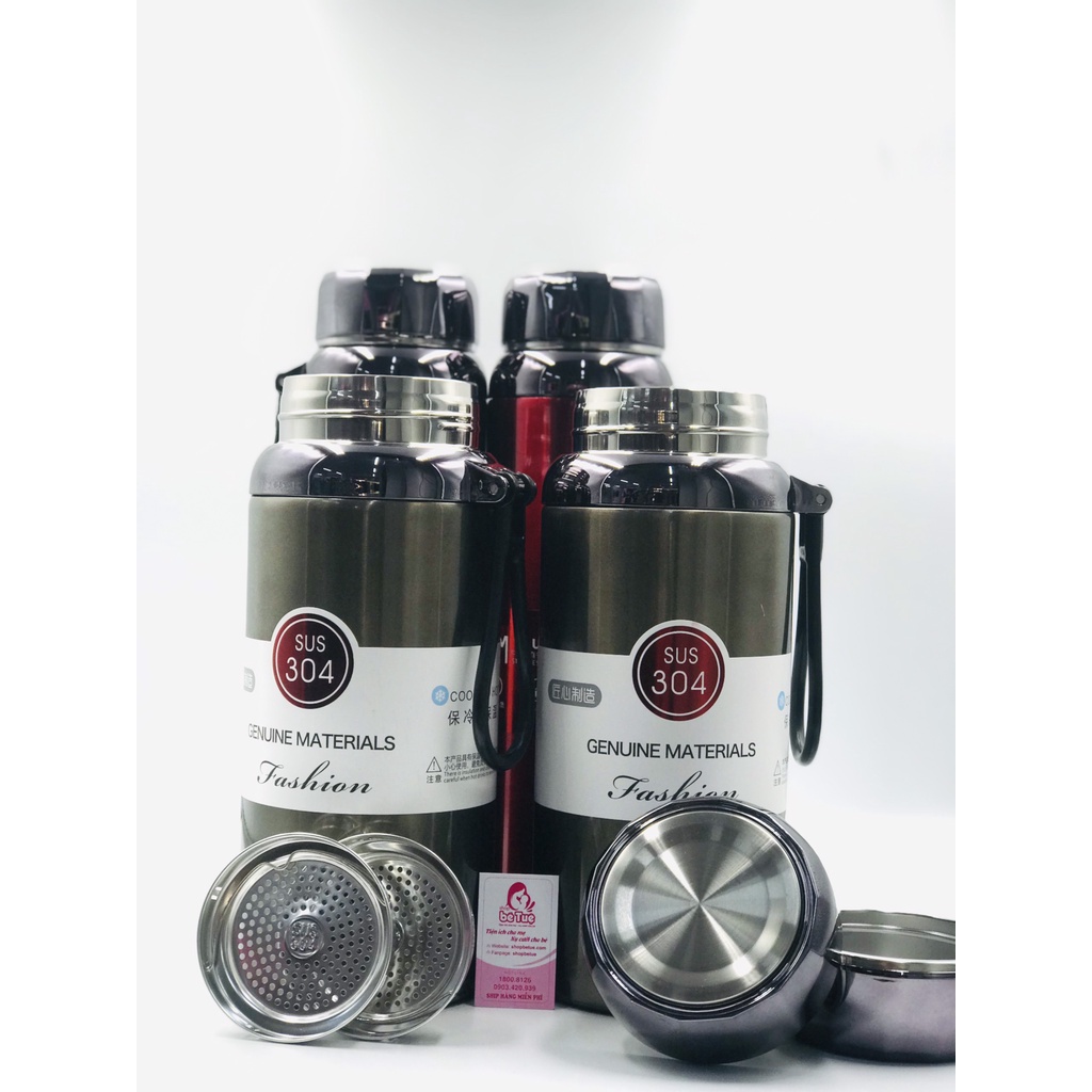Bình nước giữ nhiệt nóng lạnh vacuum cup SUS 304 1L, 1.2L, 1.5L