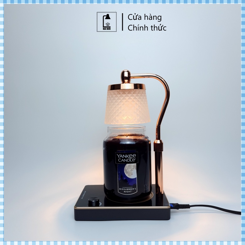 Đèn đốt nến thơm Điều chỉnh độ cao - Warmer Candles GU10 35W - Phong cách Châu Âu,đèn vàng đế tròn nâu