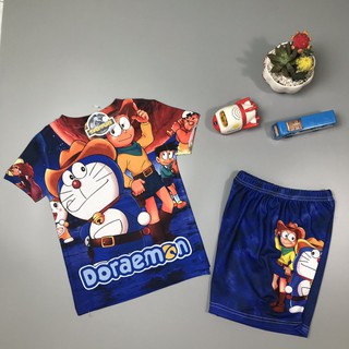 Set đồ bộ Mèo Máy Doraemon Doremon cho bé 10-40 ký