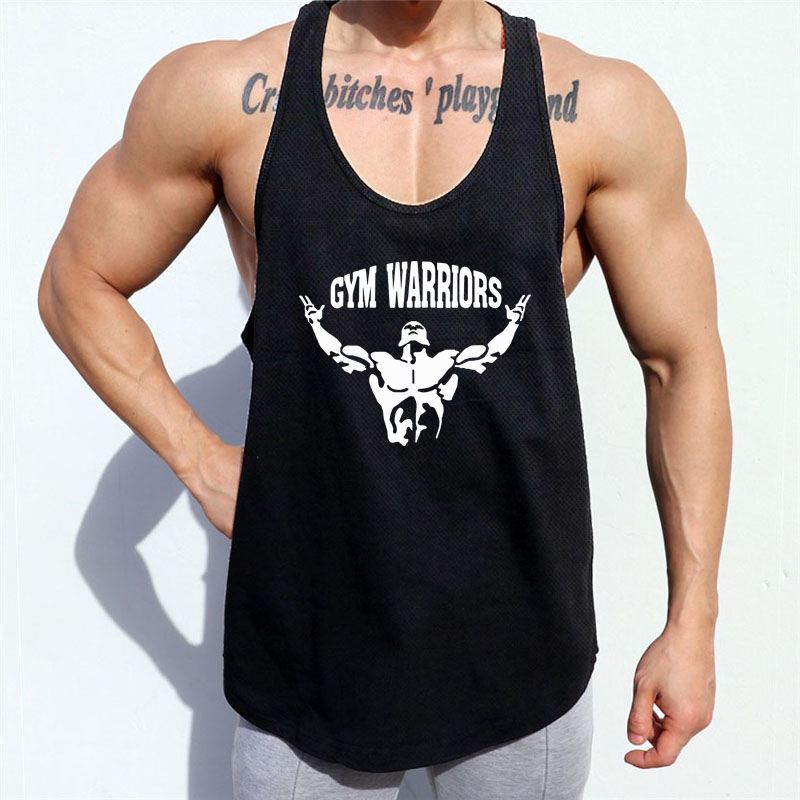 New Workout Men's Mesh Tank Top Muscle Singlets Fashion Sports Undershirt Gym Clothing Bodybuilding Sleeveless Fitness Vest