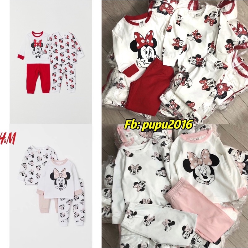 Set bộ cotton Mickey Minnie HM cho bé