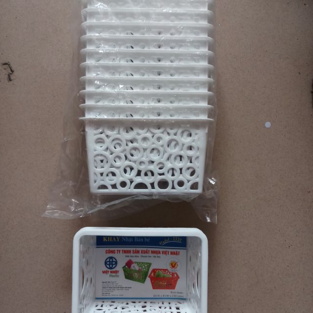 Rổ nhựa nhỏ sét 10 chiếc(kt. D130.R100.C80 mm)