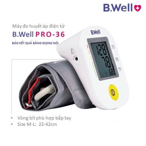 Máy huyết áp bắp tay B.Well Swiss PRO-36 bảo hành 5 năm chính hãng