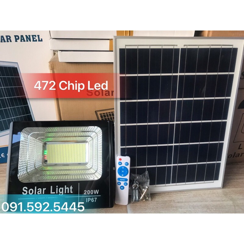 Đèn Năng Lượng Mặt Trời 200w, Đèn Pha Led Chuẩn IP67, Nhôm Đúc | BigBuy360 - bigbuy360.vn