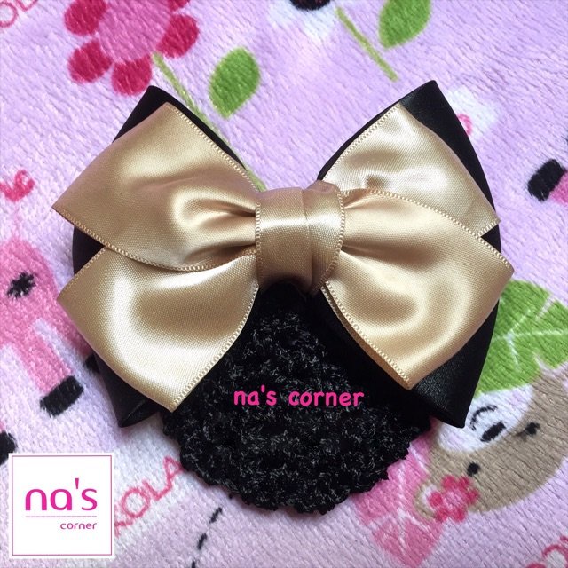 Kẹp lưới bới tóc búi tóc hoạ tiết cao cấp (15)