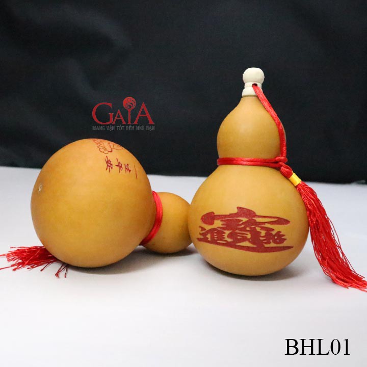 Trái bầu hồ lô tự nhiên phong thuỷ còn hạt bên trong 12 x 7.5cm (hoạ tiết giao ngẫu nhiên) | BigBuy360 - bigbuy360.vn