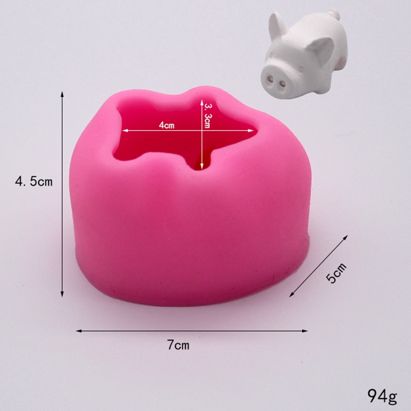 Khuôn fondant bằng silicone với họa tiết hình con thỏ và con heo