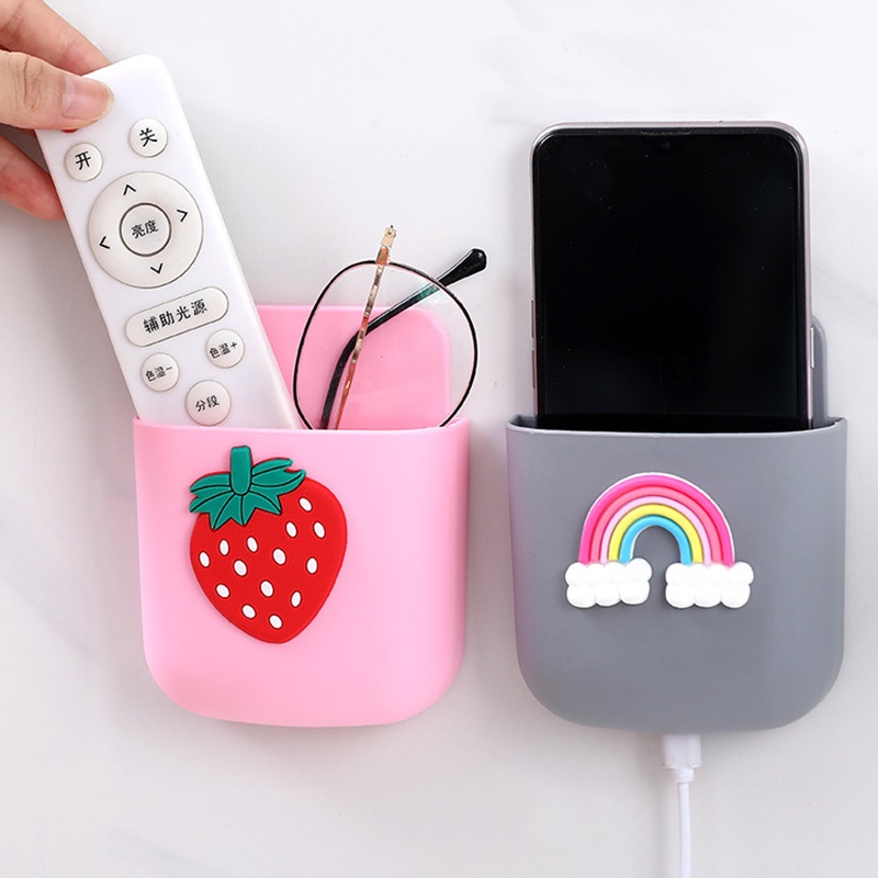 Giá đựng điện thoại/điều khiển từ xa HOUSEEKER gắn tường phong cách hoạt hình dễ thương
