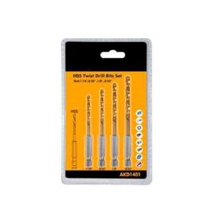1.5-4mm bộ 4 mũi khoan kim loại hss ingco akd1401