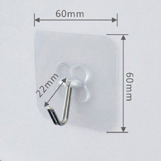 Móc dán tường treo quần áo trong suốt siêu dính tường chịu lực siêu chắc siêu bền 10kg treo đồ dùng