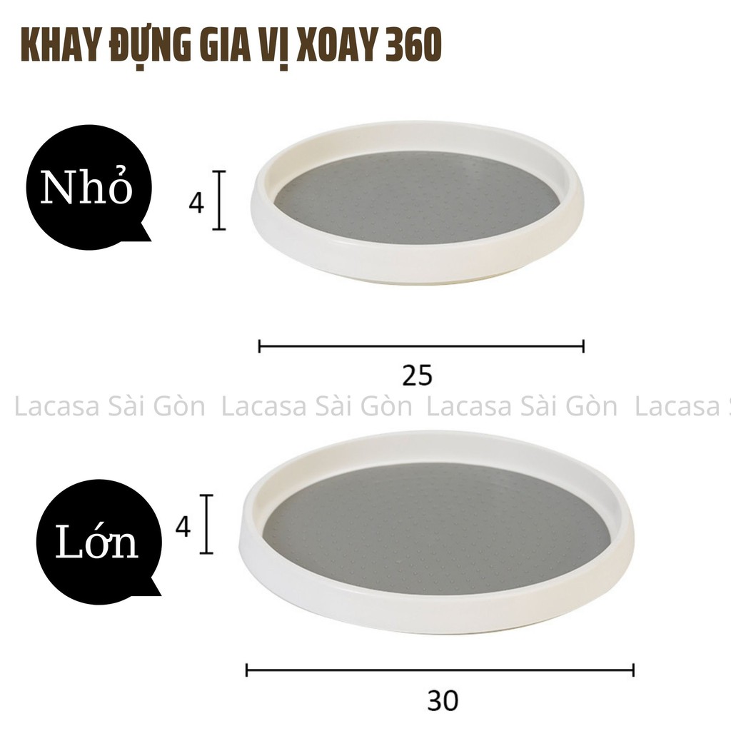Khay đựng gia vị xoay 360 / Round 360 degree rotating tray/ Rotating spice rack - Đa năng, tiện dụng, gọn gàng