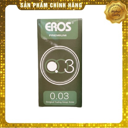 Bao cao su siêu mỏng Eros 003 - hộp 10 chiếc - siêu mỏng 0.03 mm