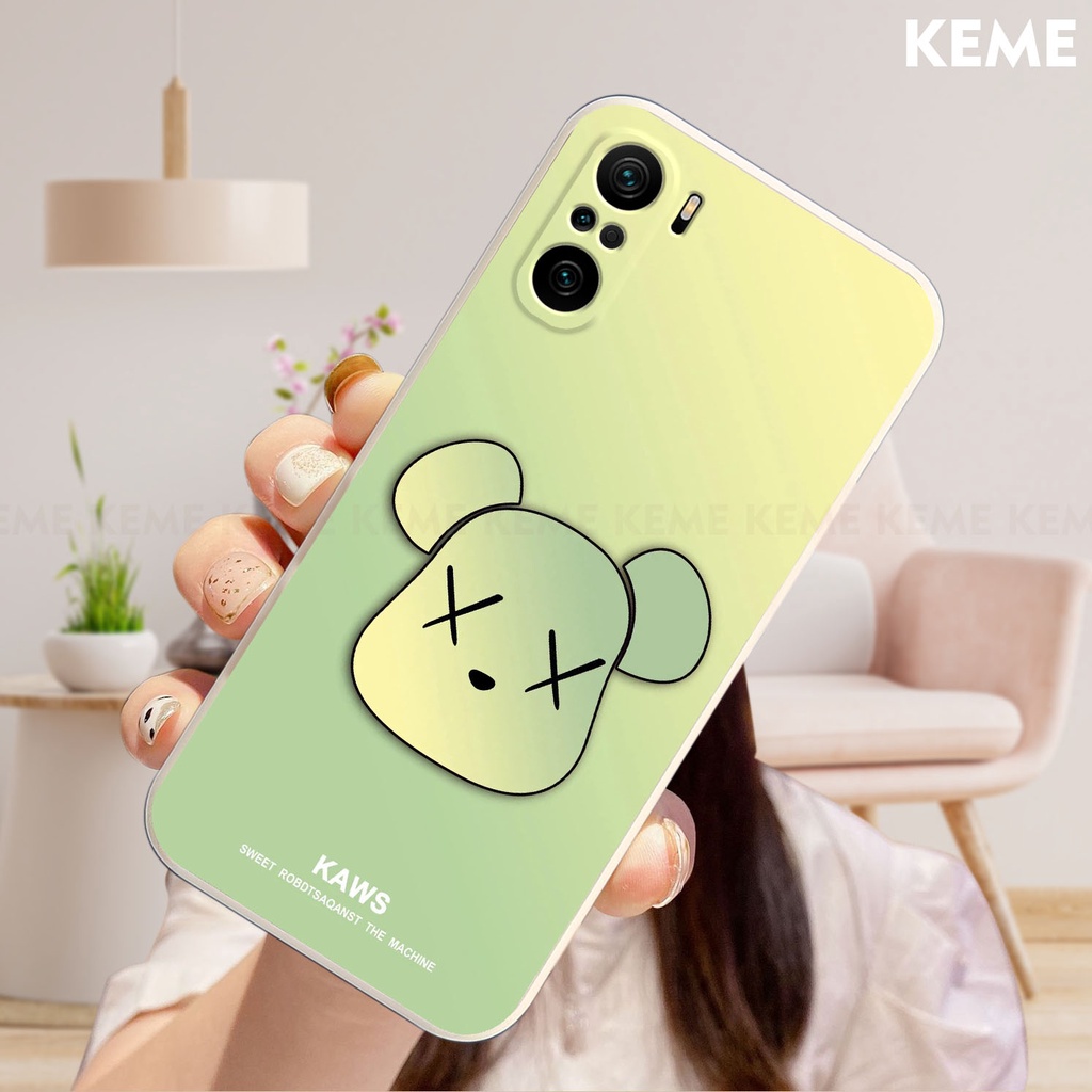 Ốp lưng Xiaomi Redmi K40 / K40 Pro / Poco F3 / Mi 11X / Mi 11X pro in hình Kaws và bearbrick