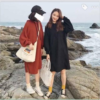 Váy hoodie nỉ Hàn Quốc