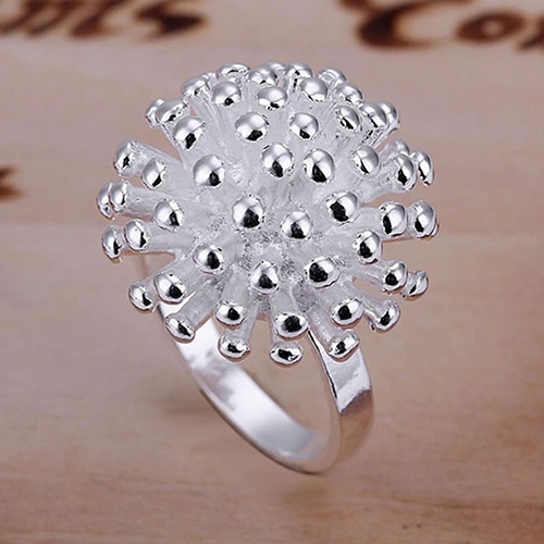 Nhẫn mạ bạc hình hoa cúc xinh xắn