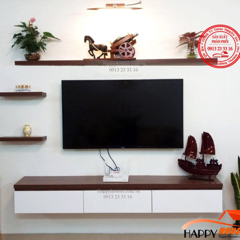 Kệ gỗ treo tường thanh ngang Rộng 1m2 x sâu 13cm