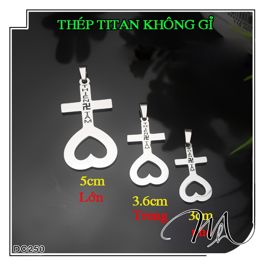 Mặt dây chuyền Thiên Tâm Đạo Titan không gỉ nhiều mẫu nhiều size - Măng's House DC250