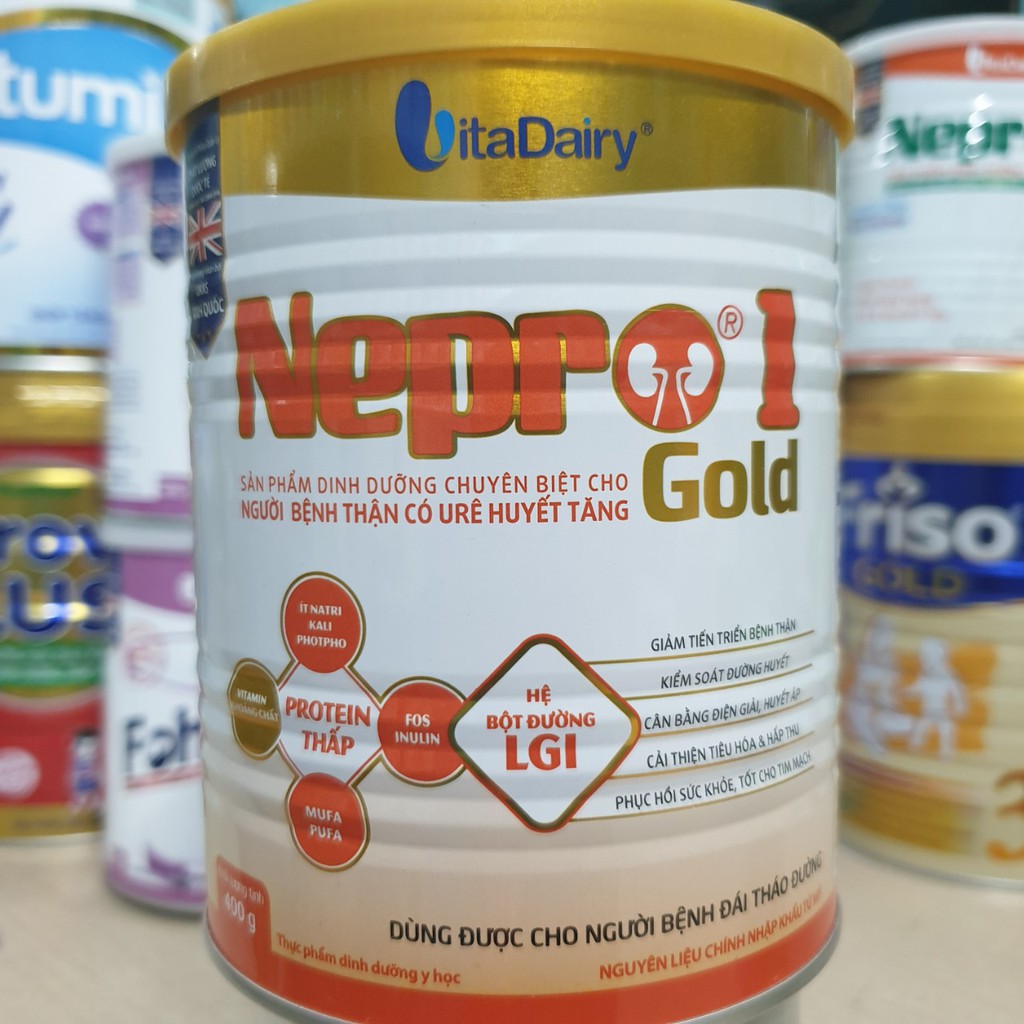 Combo 3 lon Sữa Nepro gold 1 400g/Date mới nhất thị trường T4.2023