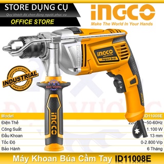1100w máy khoan búa cầm tay 13mm ingco id11008e
