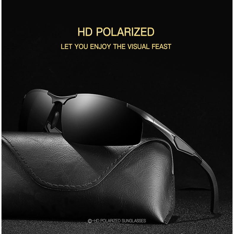 Kính râm phân cực nam dành cho người lái xe ô tô Kính nhìn ban đêm Chống lóa Kính râm lái xe phân cực