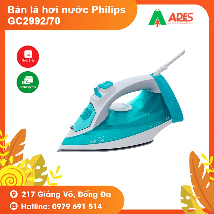 [Mã 154ELSALE2 giảm 7% đơn 300K] Bàn là hơi nước Philips GC2992/70 - Hàng chính hãng