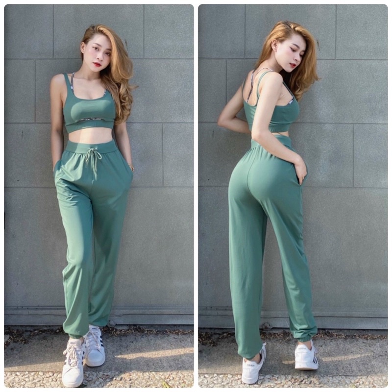 SET ĐỒ TẬP DÀI JOGGER ÁO BRA HOTTREND