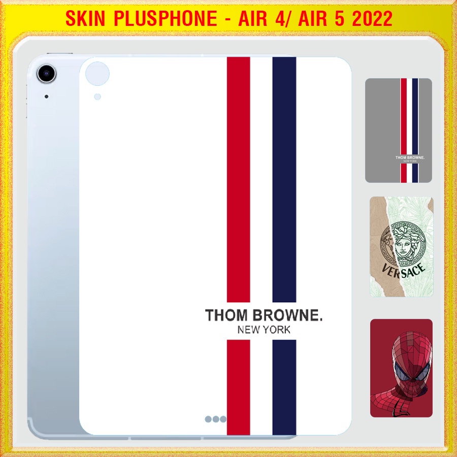 Dán Skin cho mặt sau iPad Air 4 2020, iPad Air 5 2022 10.9 inch mẫu Thom Browne