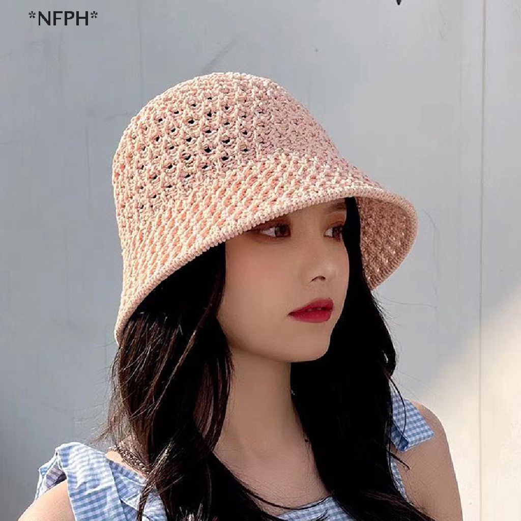Nón Bucket Đan Len Thủ Công Thời Trang Mùa Hè