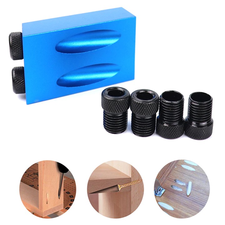 Cữ khoan chéo mini kèm mũi khoan vít gỗ