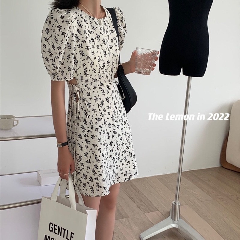 Đầm Thiết Kế Chiết Eo Mỏng In Họa Tiết Hoa Phong Cách Retro Pháp Thời Trang Mùa Hè Cho Nữ