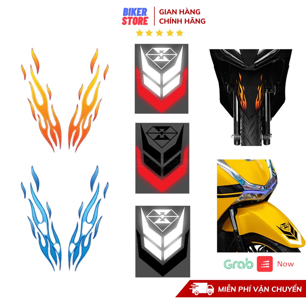Tem Dán Phản Quang Dè Trước, Dán Chắn Bùn Xe Máy Chống Nước