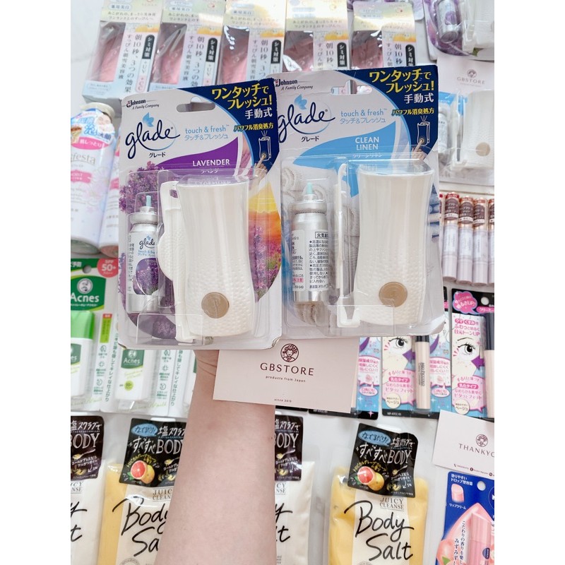 (Hàng Nhật chuẩn) Máy xịt thơm phòng tự động GLADE Nhật Bản + 1 lõi thay thế 14ml