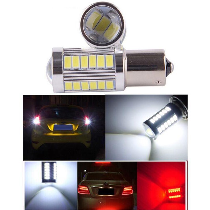 1 Đèn led Phanh Xe Hơi T20 7443 1156 BA15S 1157 BAY15D 5630 5730 33 Smd 12V