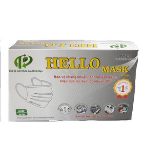 khẩu trang than hello mask 4 lớp hộp 50 cái