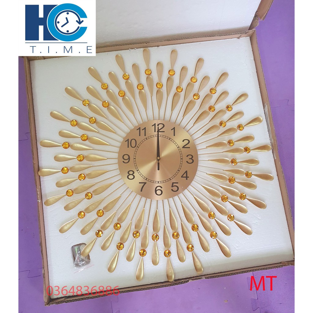 Đồng hồ treo tường trang trí giọt nước MT kích thước 70x70 cm