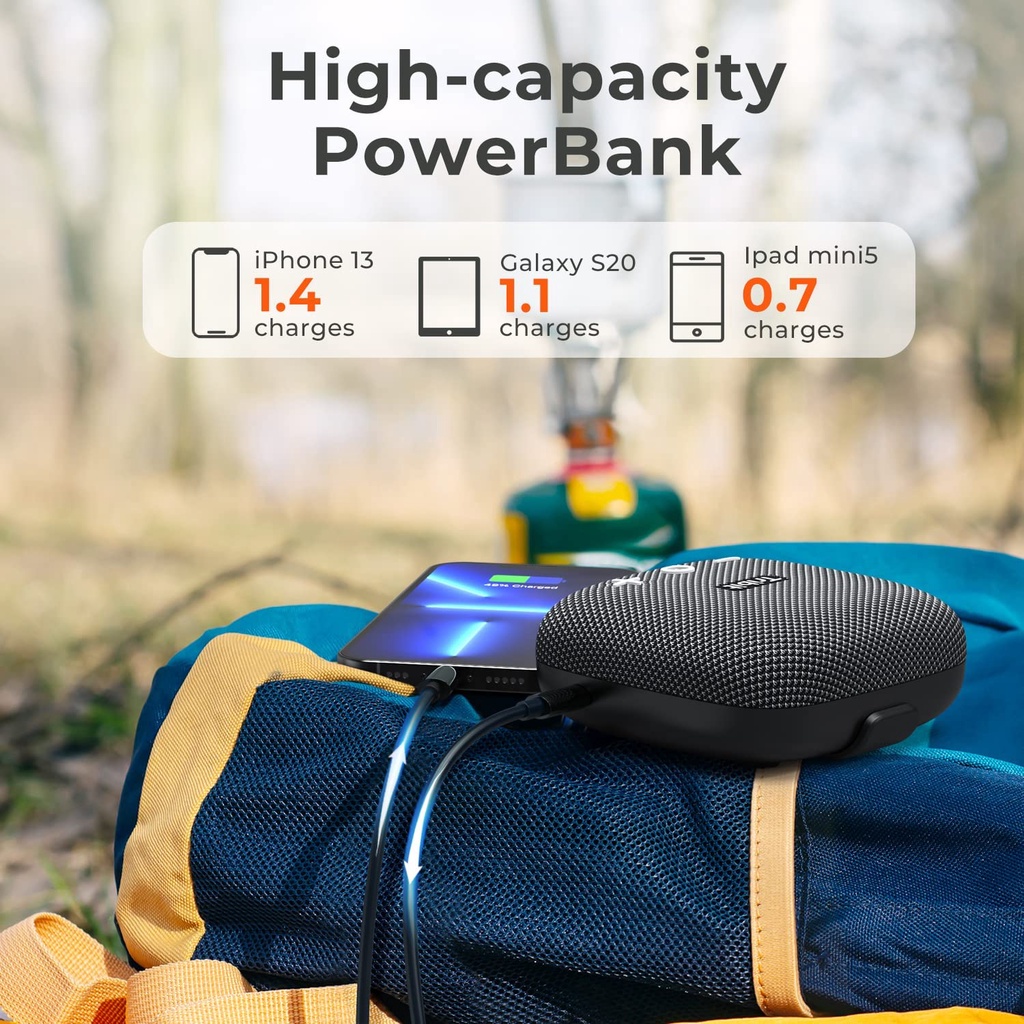 Loa di động Tribit StormBox Micro 2 - Chống nước &amp; chống bụi IP67, âm Bass mạnh mẽ, có thể gắn xe đạp, Bluetooth 5.3