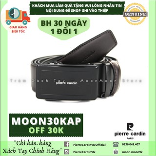 ⚜️OFF 30K⚜️ Thắt Lưng Da Nam PIERRE CARDIN Nâu Trơn Auth Malaysia SALE 50% PC2