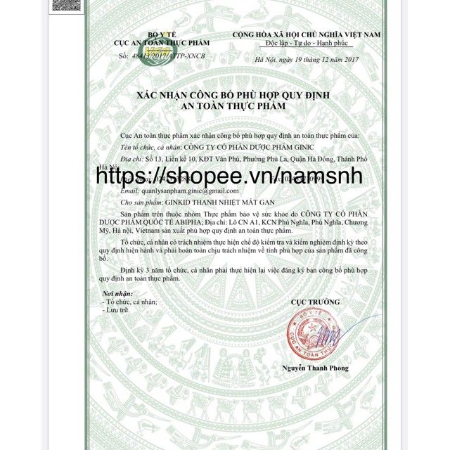 GINKID THANH NHIỆT MÁT GAN