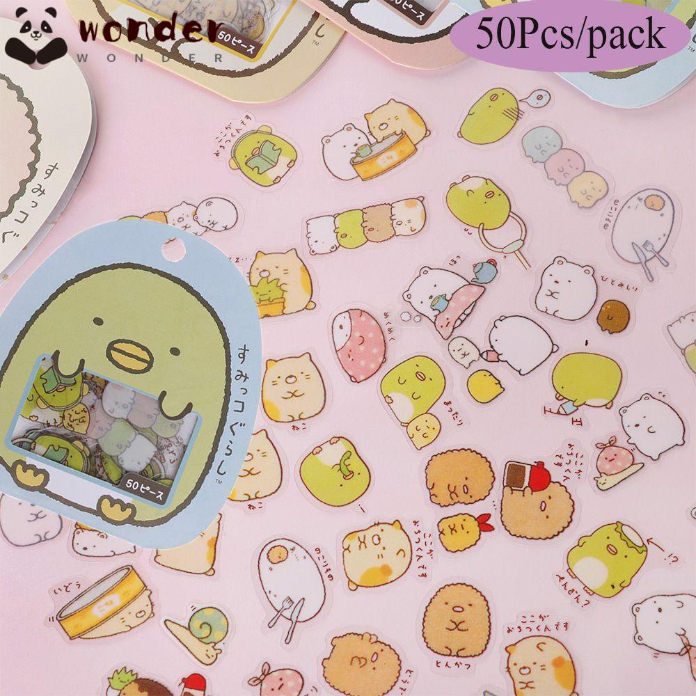 Bộ 50 Sticker Dán Trang Trí Hình Động Vật Đáng Yêu