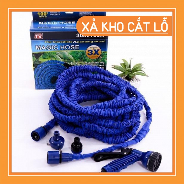 🔏Hàng Loại 1🔏 Vòi Rửa Xe, Tưới Cây, Vòi Xịt Rửa Thông Minh Giãn Nở Magic Hose Giãn Nở 15/30M