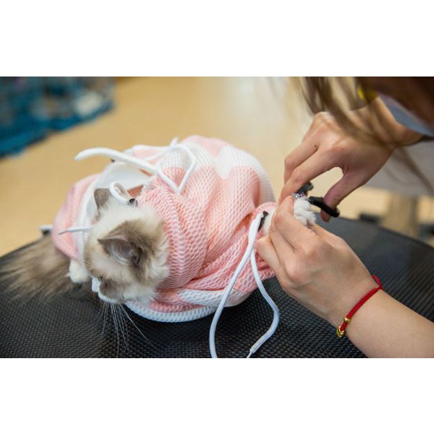 Hipidog Túi tắm mèo vải lưới  Cao cấp