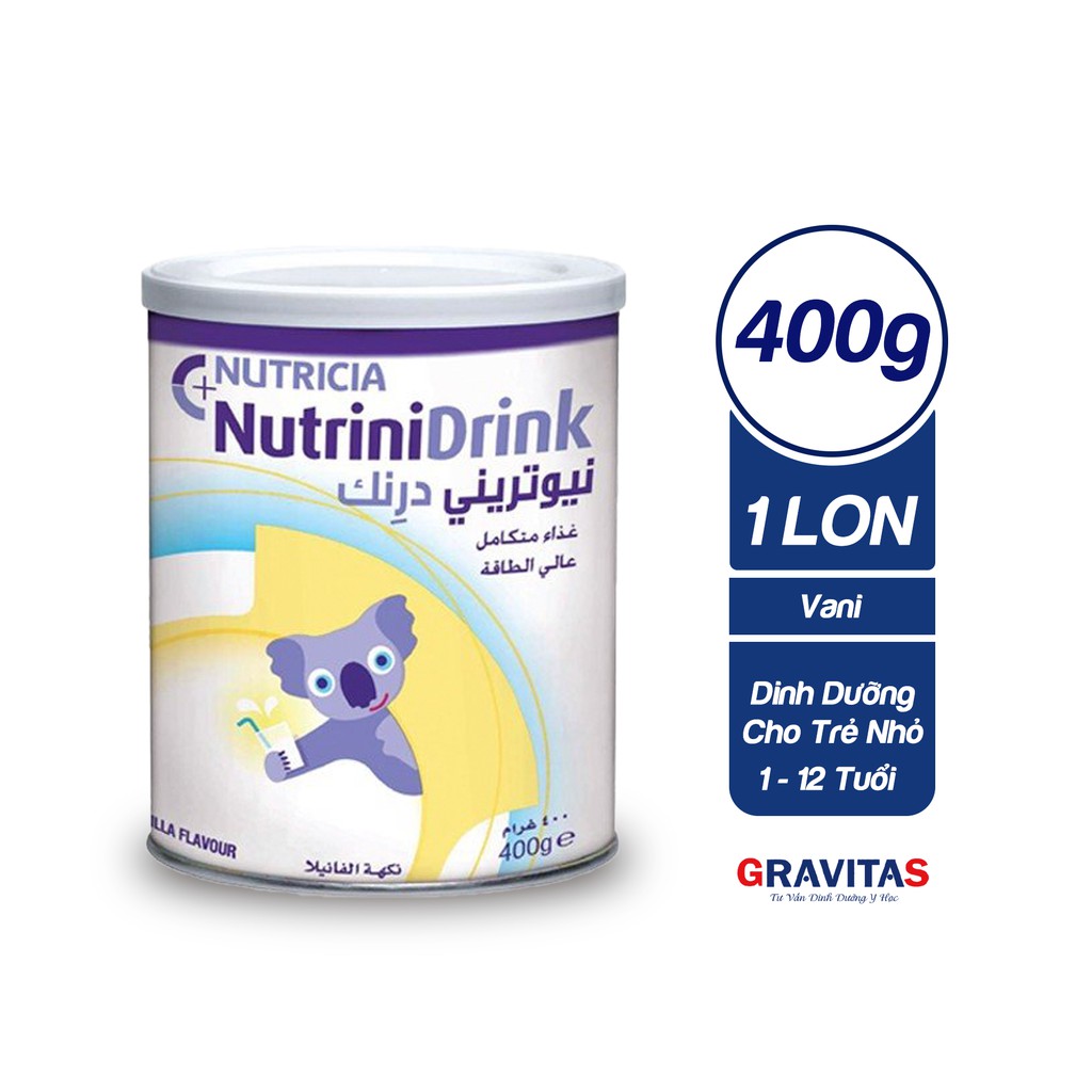 [ MUA 1 TẶNG 1 VANI ] Sữa Nutrinidrink Vị Vani Và Neutral 400g Chính Hãng Ollin