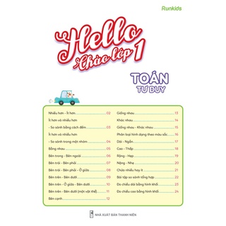 Sách Hello Chào lớp 1 – Toán tư duy