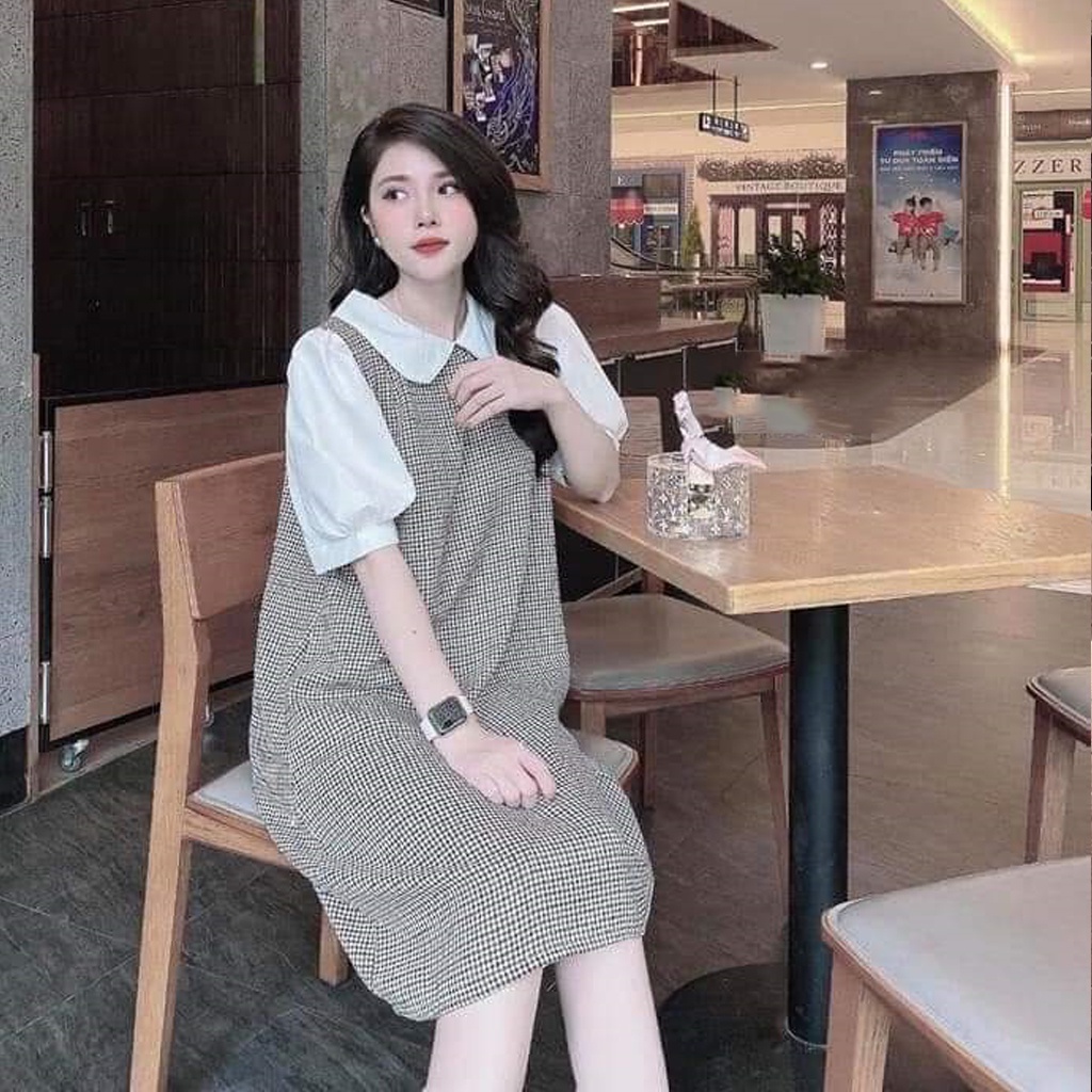 Đầm bầu thiết kế ghi cổ sen thời trang công sở MSP160 Mom and Baby