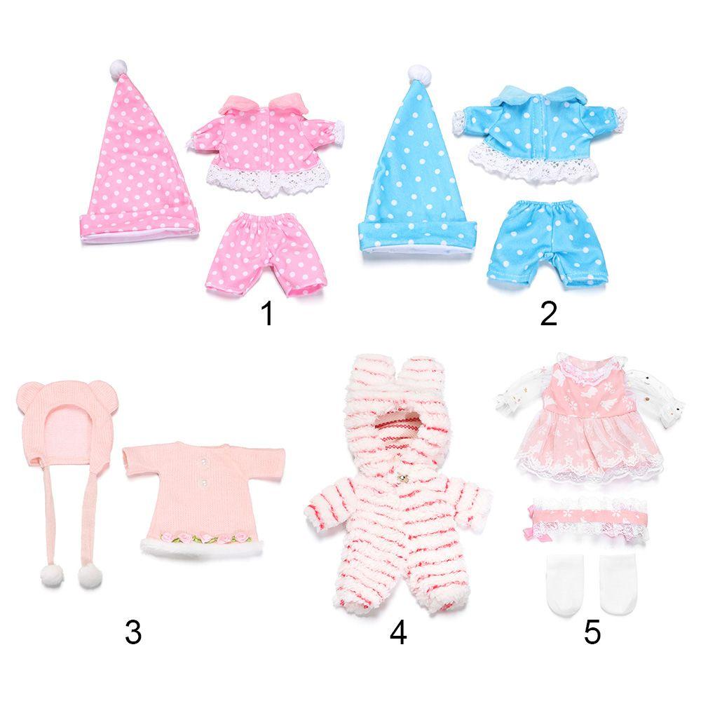 RAINBOW Bộ Quần Áo 5 Kiểu Khác Nhau Cho Búp Bê 25cm
