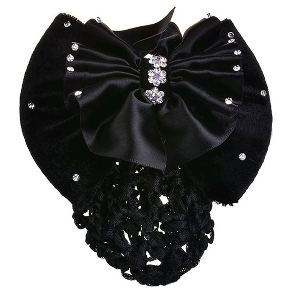 Kẹp lưới búi tóc thiết kế đính nơ xinh xắn