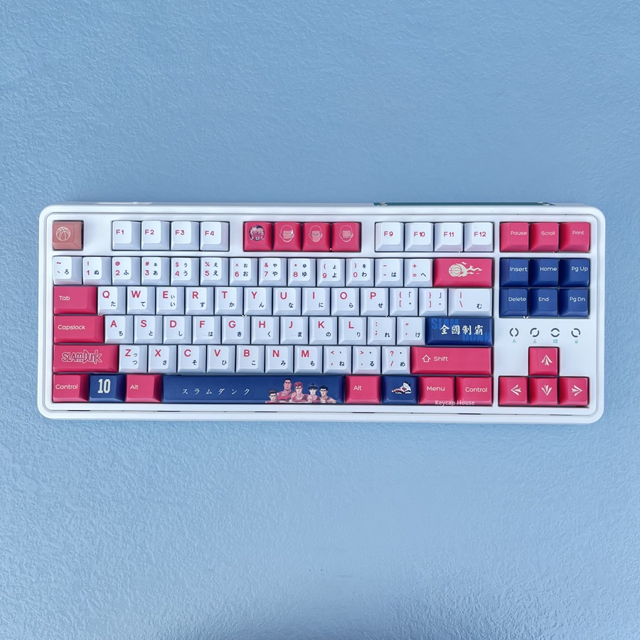 134 Phím SLAM DUNK Keycap Cherry Profile Sakuragi Hanamichi Anime PBT Dye Sub Bàn phím cơ học Keycaps